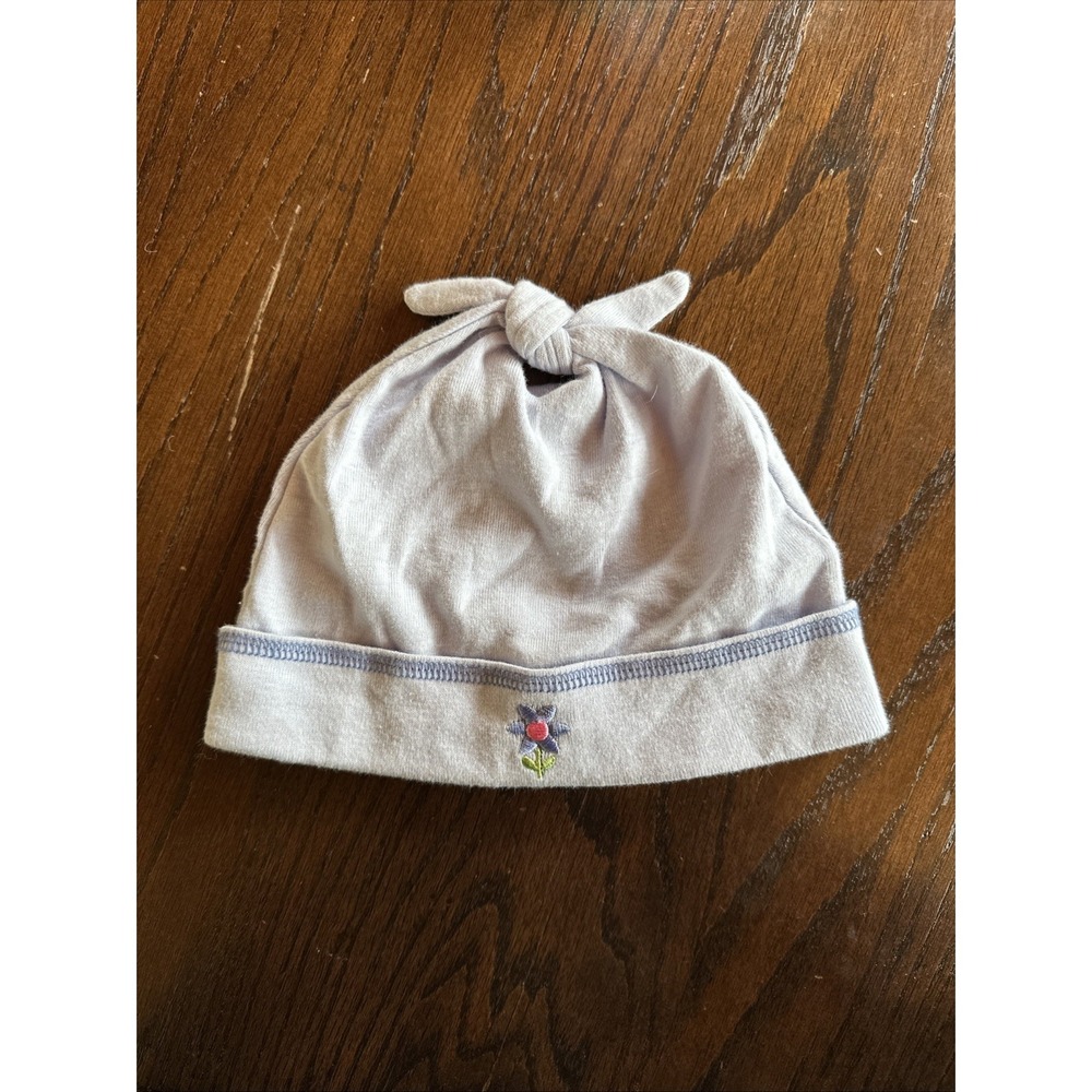 Gymboree Baby Girl Hat 6-12 Months Blue With A Flower Detail